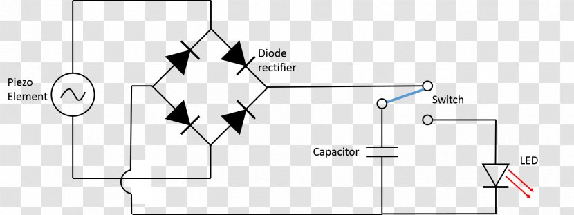 Wiring Diagram Piezoelectricity Circuit Electrical Wires & Cable - Electricity - Place To Teach Transparent PNG