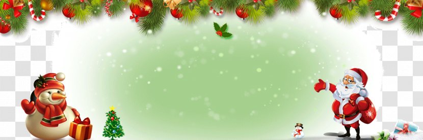 Santa Claus Christmas Tree Ornament Poster - Banner Transparent PNG