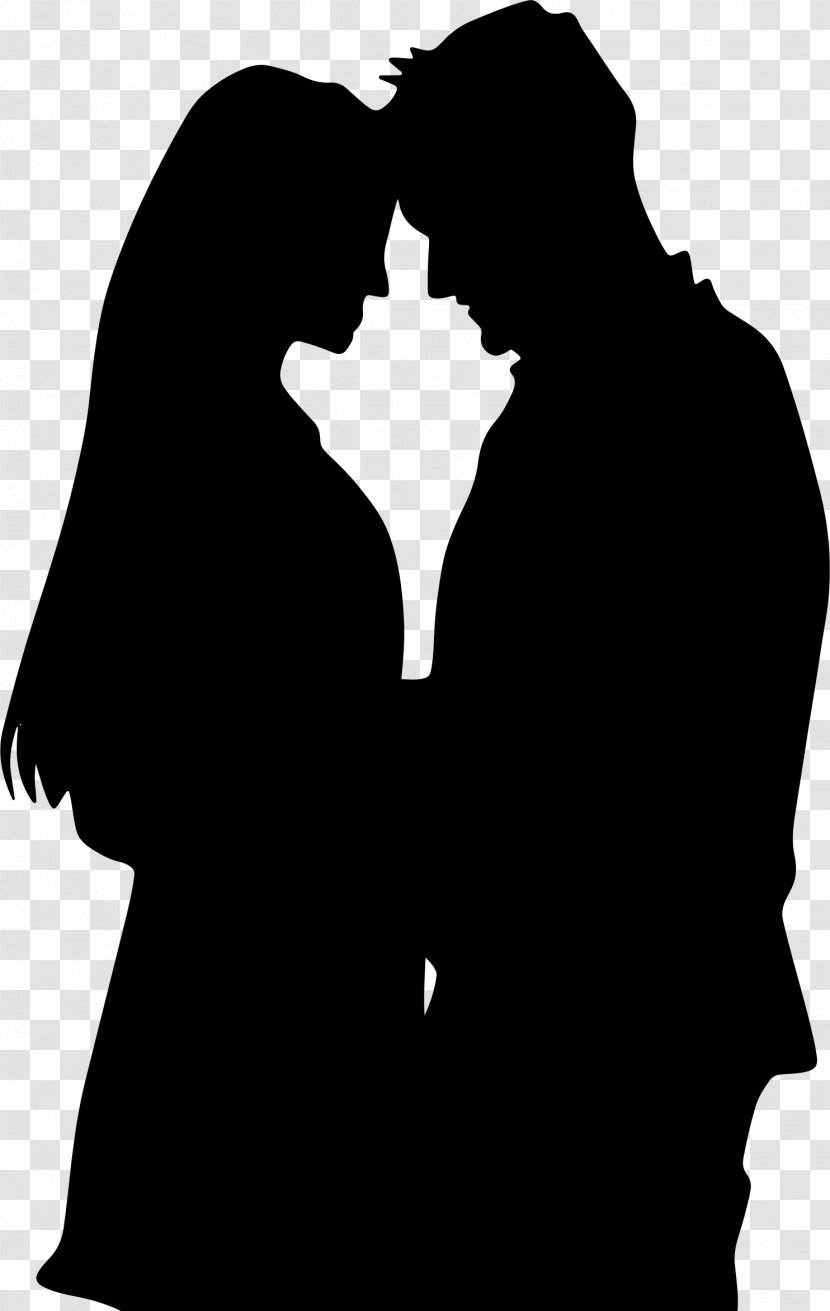 Romance Couple Clip Art - Silhouette Transparent PNG