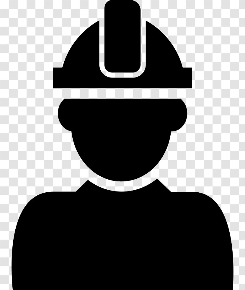Clip Art - Black And White - Hard Hat Icon Transparent PNG