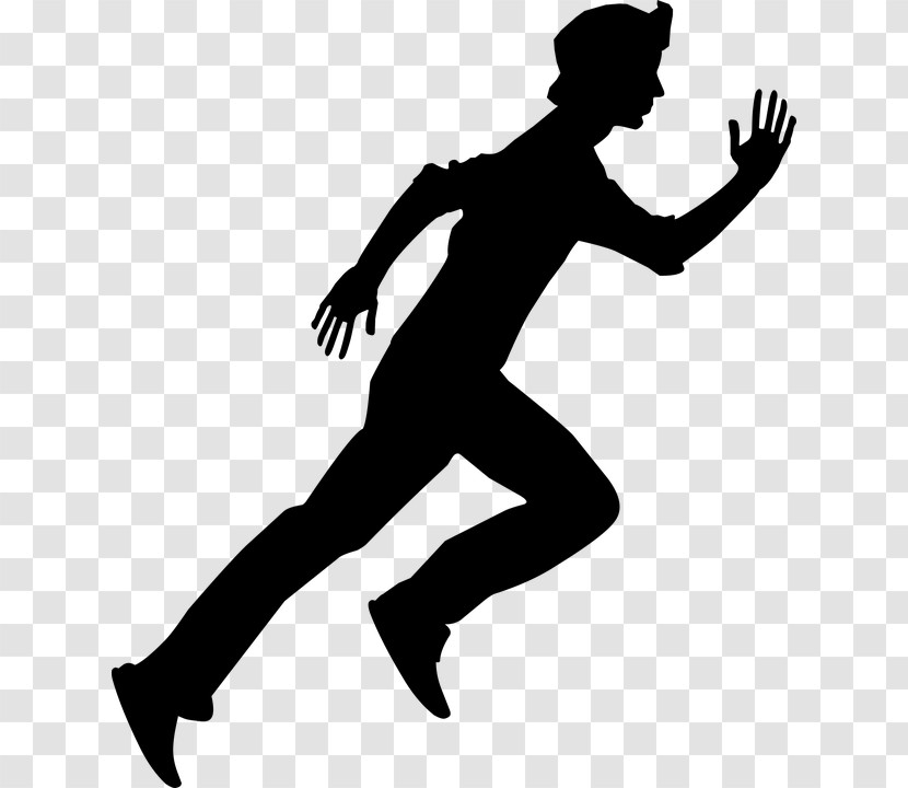 Silhouette Jumping Athletic Dance Move Transparent PNG