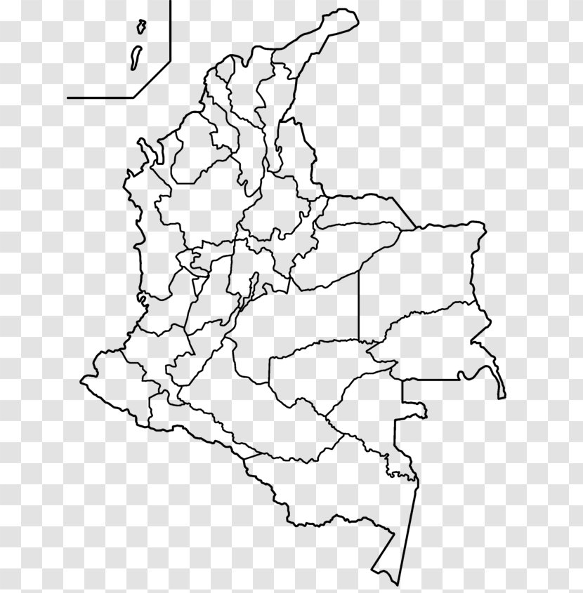 Departments Of Colombia La Guajira Department Bolívar Blank Map Transparent PNG