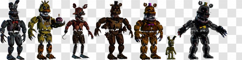 Five Nights At Freddy's 4 2 FNaF World Animatronics Game - Nightmare - Foxy Transparent PNG