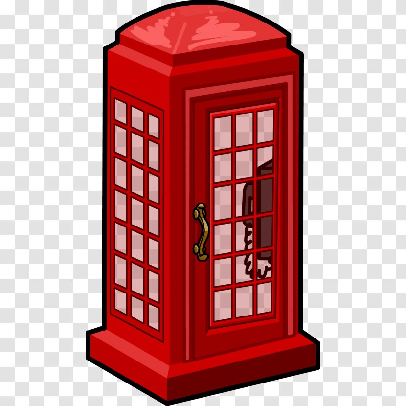 Telephone Booth Red Box Clip Art - Telephony - 80sphone Transparent PNG