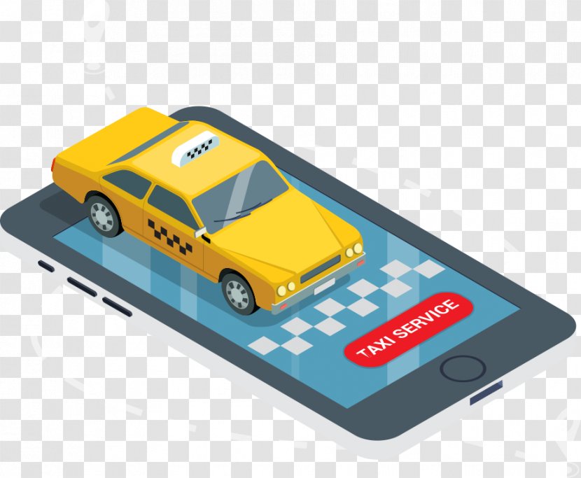 Taxi Mobile Phones Royalty-free Illustration - Smartphone - Vector Car Phone Transparent PNG