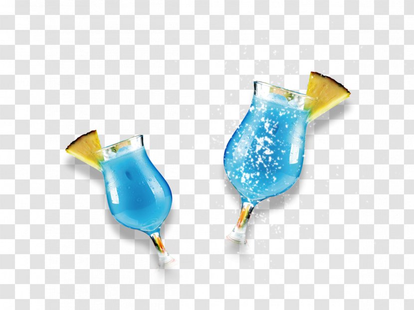 Cocktail Wine Blue - Tableglass Transparent PNG