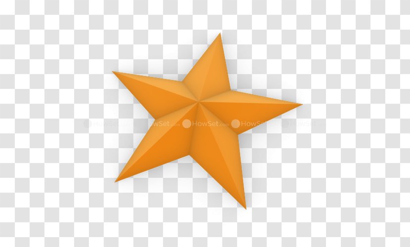 Angle Star - Orange - Design Transparent PNG