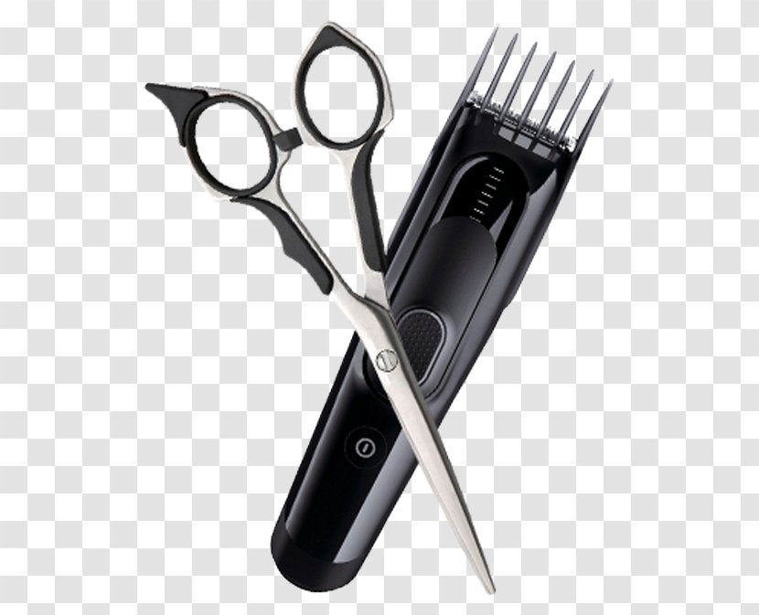 Scissors Hair Clipper Comb Styling Tools Hairstyle - Makeup Brushes Transparent PNG