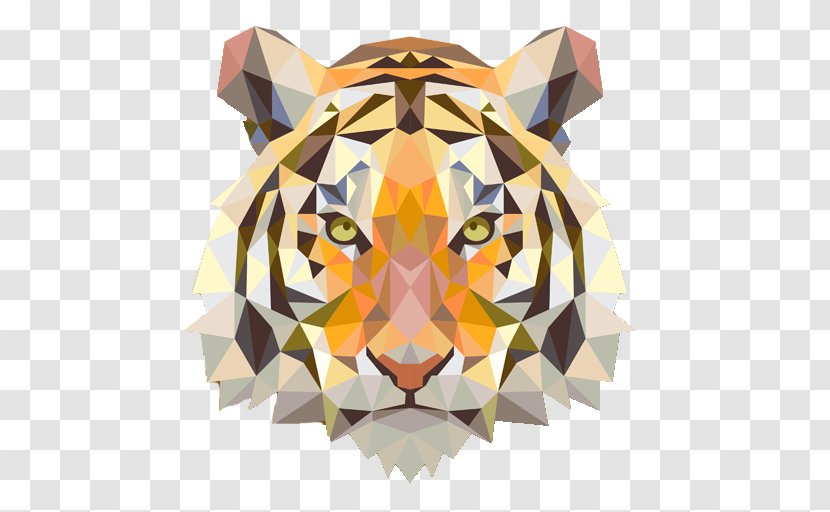 Tiger Geometry Felidae Triangle Shape Transparent PNG