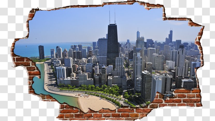 Chicago Skyline Yale Insurance Inc Building Wall Decal Transparent PNG