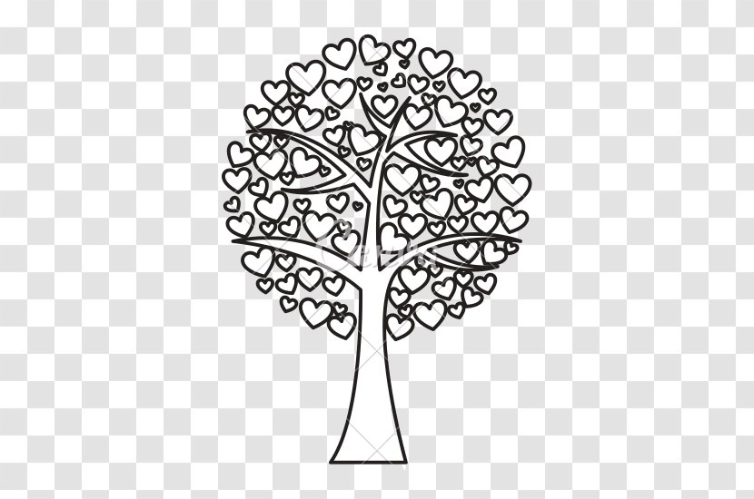 Tree Branch - Drawing - Heart Transparent PNG