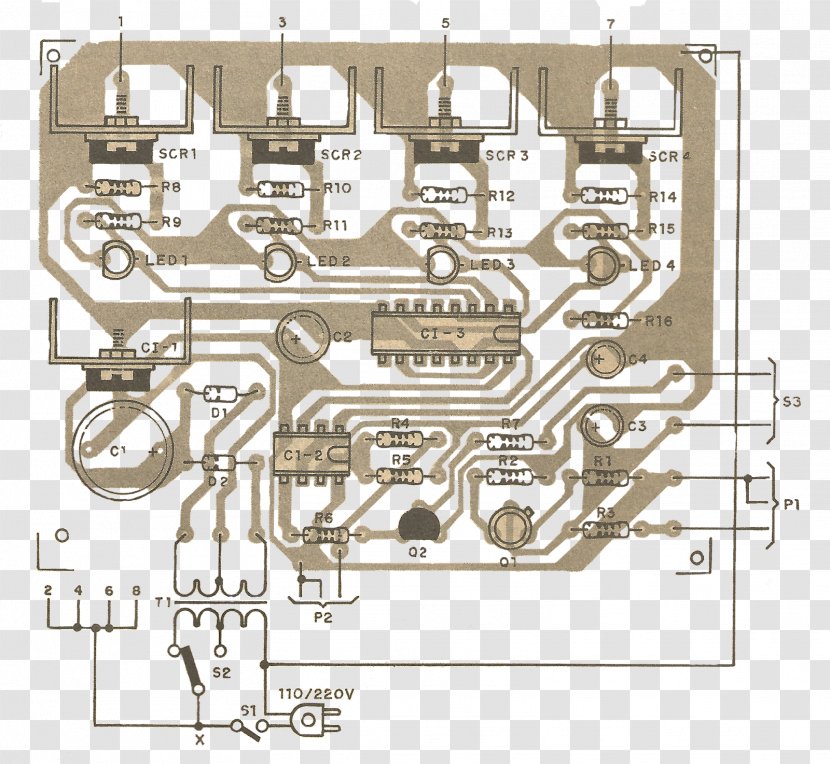 Electrical Network Electronics Relay Bistability Engineering - Cartoon - Circuito Sequencial Transparent PNG