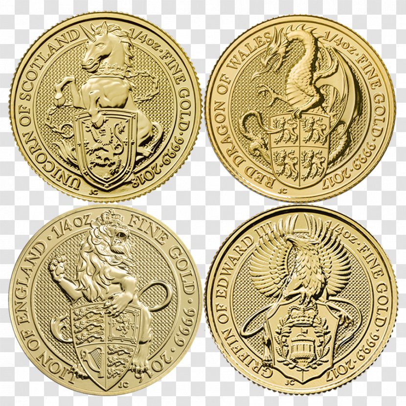 Gold Coin The Queen's Beasts Unicorn - As An Investment Transparent PNG