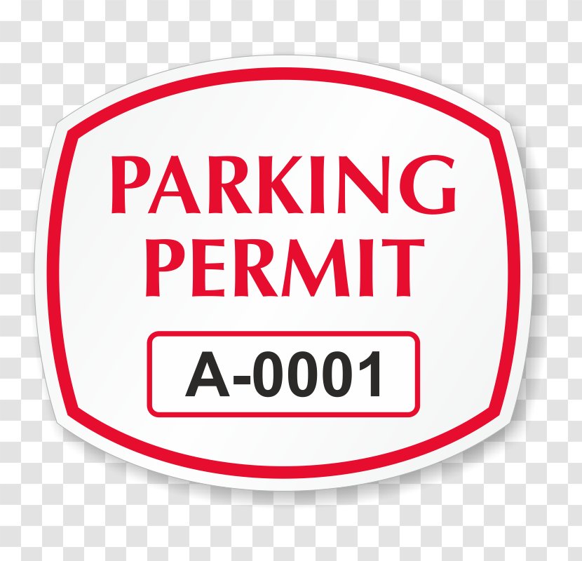 Logo Brand Font Static Cling Decal - Parking Permit Transparent PNG