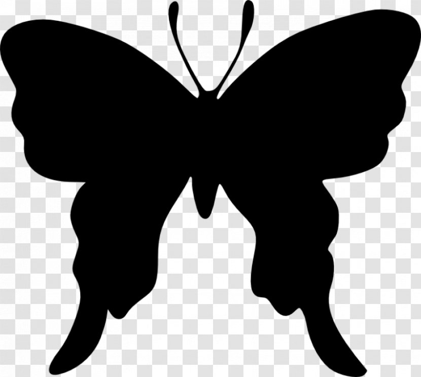 Brush-footed Butterflies Butterfly Silhouette Drawing Clip Art - Pollinator Transparent PNG