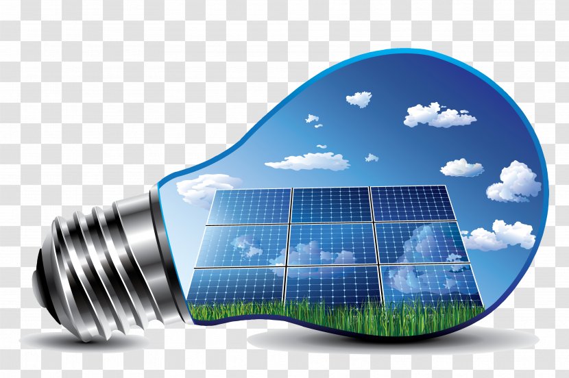 Incandescent Light Bulb Solar Energy Power Panels Transparent PNG