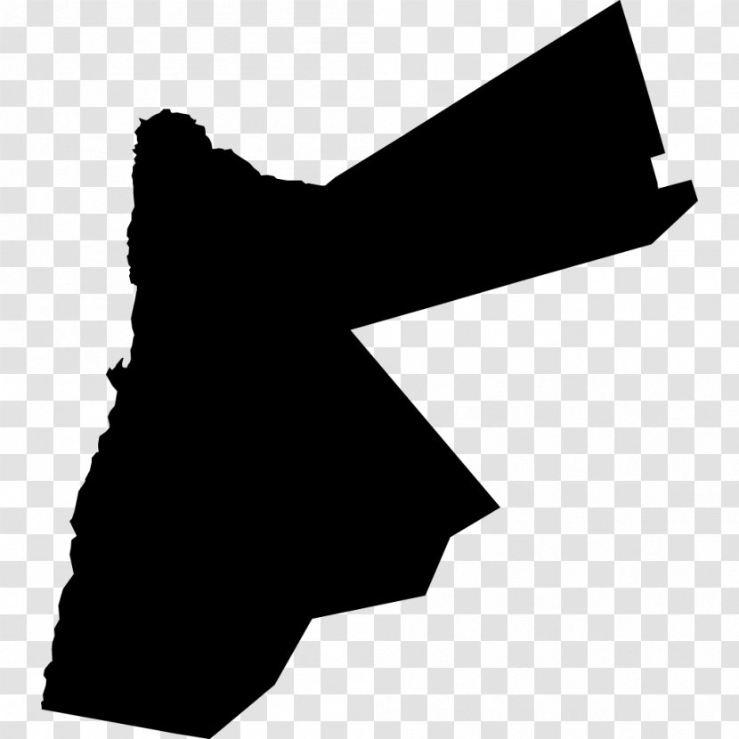 Flag Of Jordan Vector Map - Silhouette - The Seven Wonders Transparent PNG