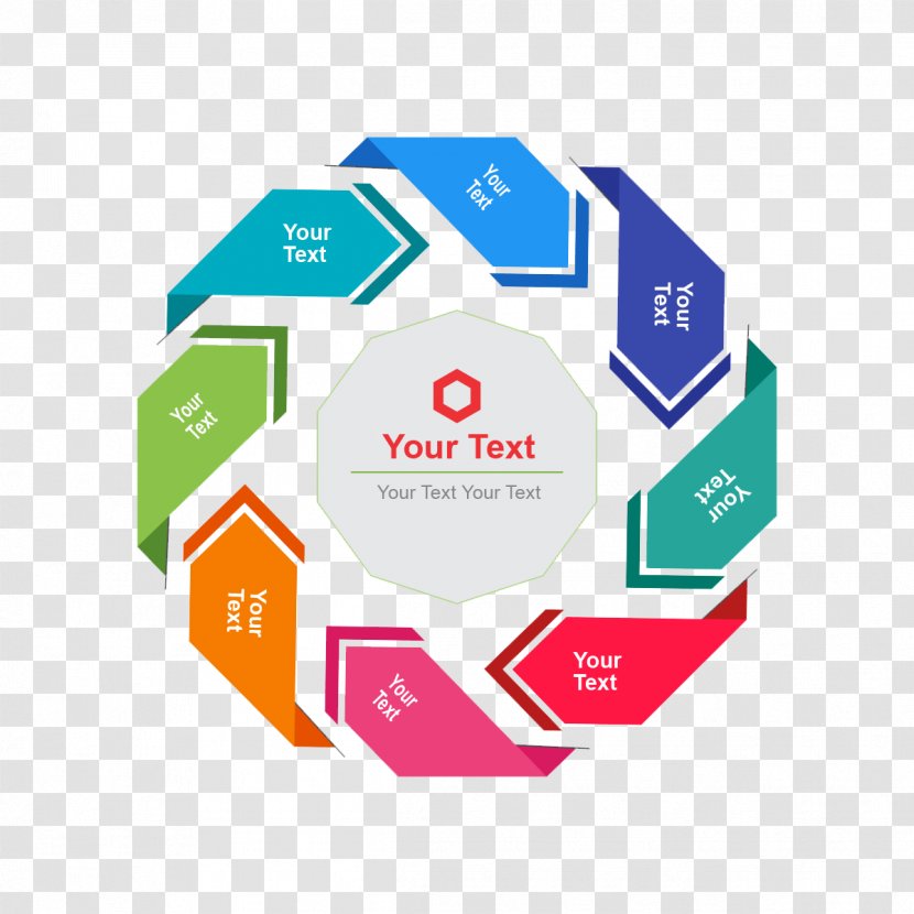 Digital Marketing Business Process - Diagram - Chart Colorful Arrows Transparent PNG