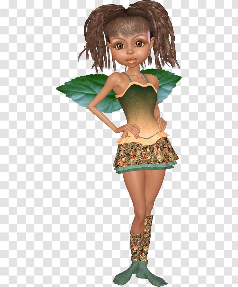 Fairy Brown Hair Cartoon - Tree Transparent PNG