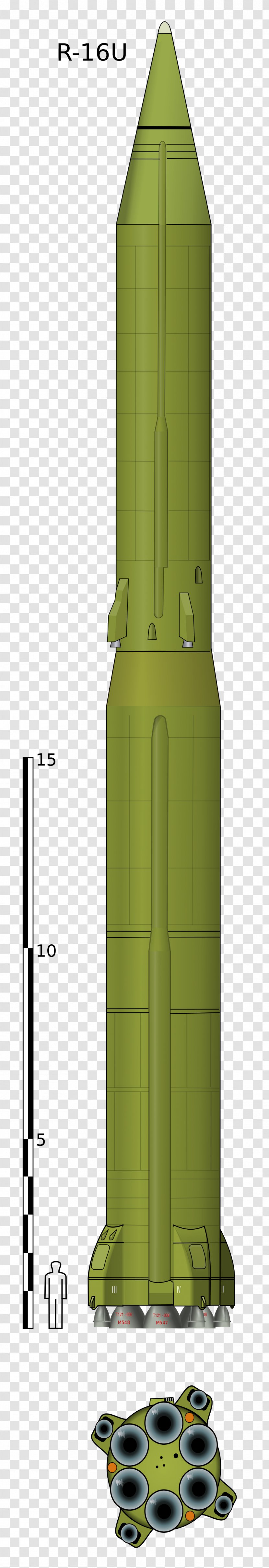 Rocket R-16 Intercontinental Ballistic Missile - Ballistics Transparent PNG