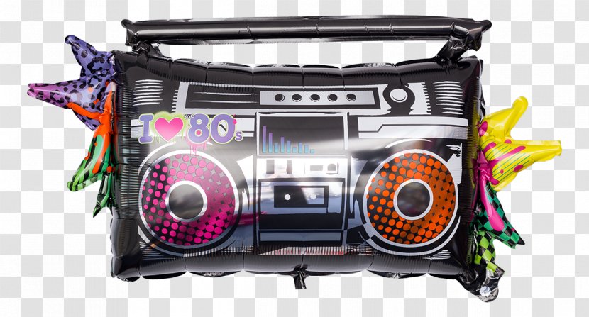Boombox 1980s Compact Cassette Philips - Heart - I Love 80s Transparent PNG
