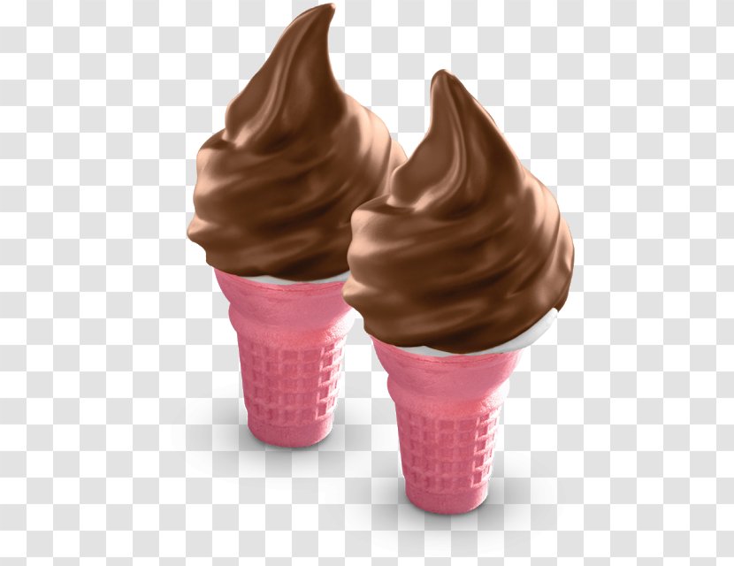 Chocolate Ice Cream Sundae Cones McFlurry - Dairy Product - Soft Serve Transparent PNG