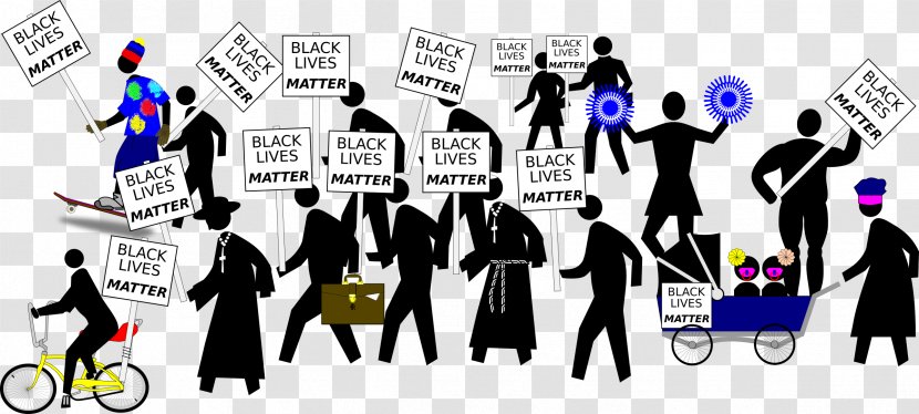 Black Lives Matter Protest Demonstration Clip Art - Organization - Pedestrian Transparent PNG