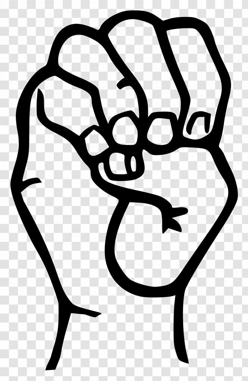 American Sign Language Handshape British - Line Art - 22 Transparent PNG
