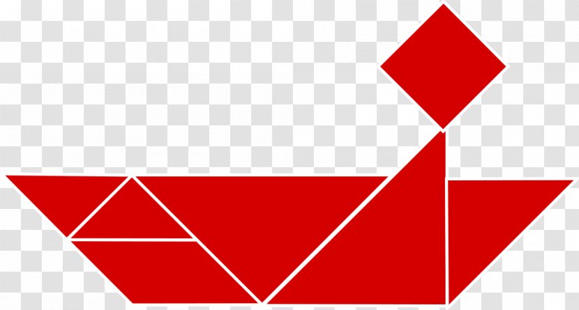Tangram Game Geometric Shape Wikimedia Commons Triangle - Information - Red Transparent PNG