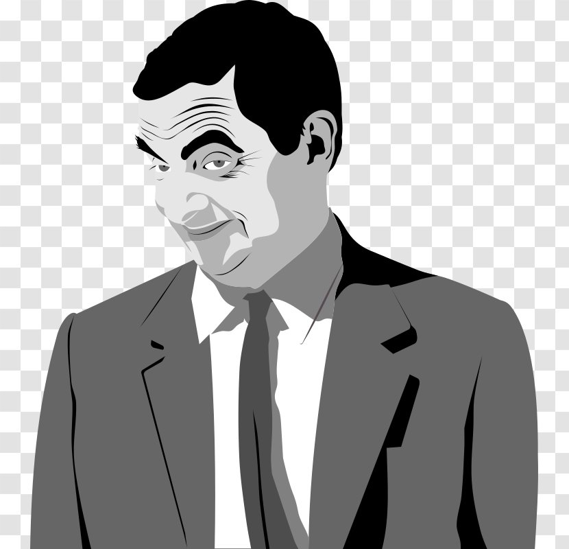 Mr. Bean YouTube - Monochrome Transparent PNG