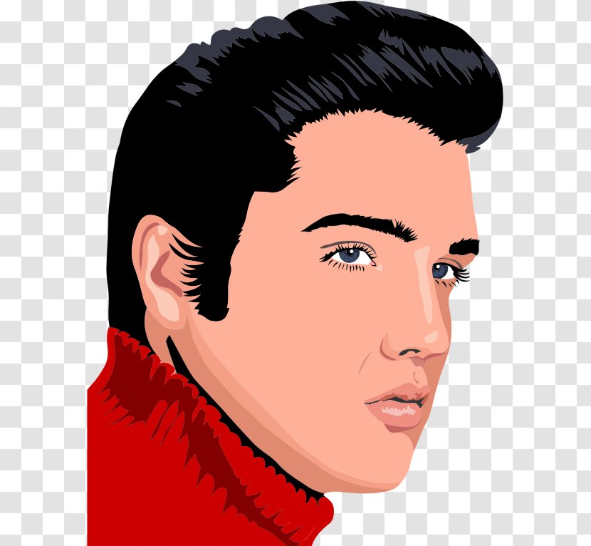 Elvis Presley Cartoon Drawing - Hair Transparent PNG