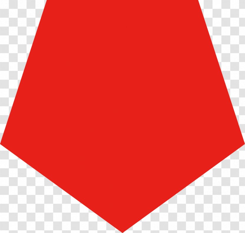 Pentagon Regular Polygon Red Clip Art - Equilateral Transparent PNG
