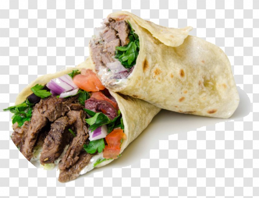 Shawarma Wrap Middle Eastern Cuisine Falafel Kebab - Beef Transparent PNG