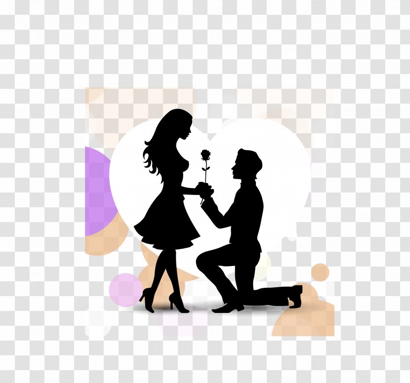 Wedding Cake Marriage Proposal Valentines Day Gift - Human Behavior - Silhouette Transparent PNG