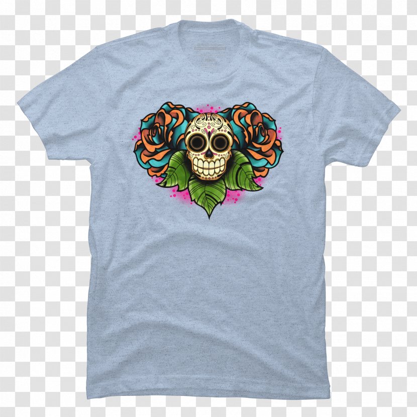 Calavera T-shirt Skull Day Of The Dead Sticker - Purple Transparent PNG