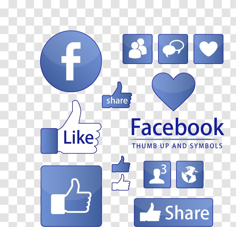 Facebook Like Button Symbol Icon - Diagram - Chart _ Social Information On Facebook,Thumbs,blue,Editable Vector Transparent PNG