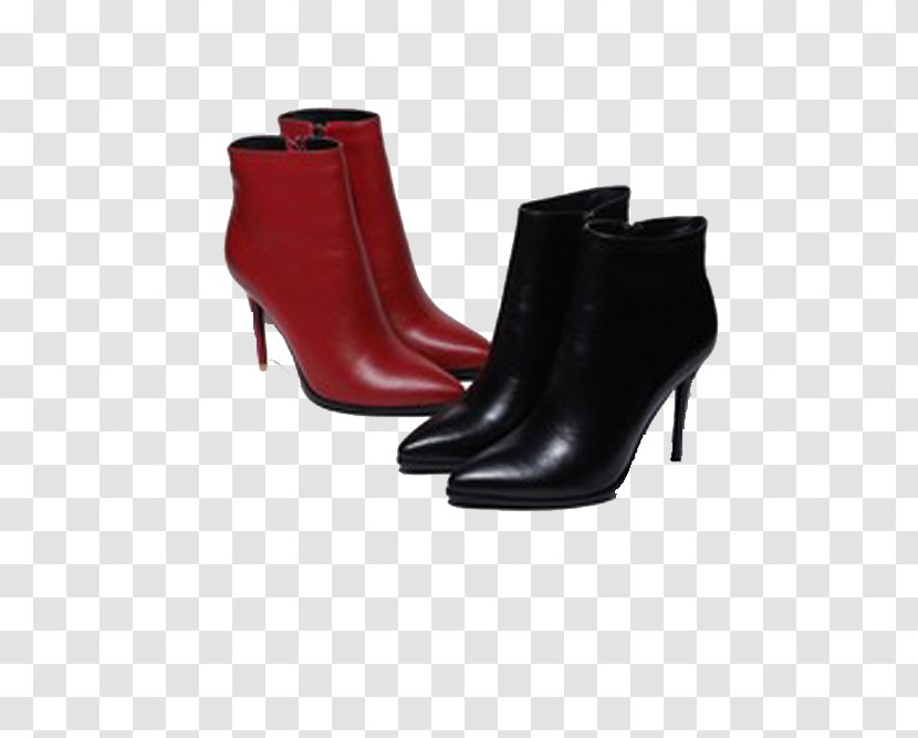 Fashion Boot High-heeled Footwear Red Leather - Woman - Women's High Heels Transparent PNG