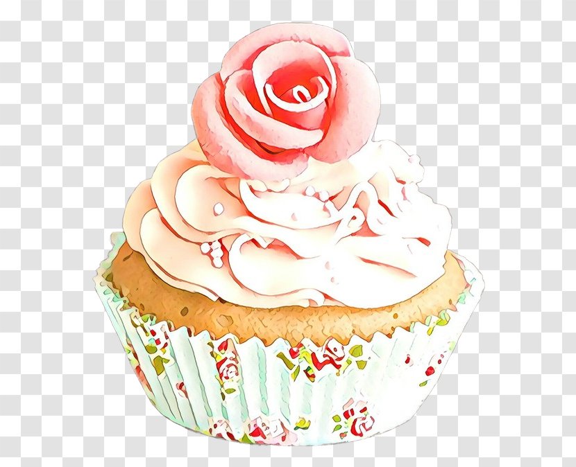 Cupcake Buttercream Icing Cake Decorating Baking Cup - Baked Goods Pink Transparent PNG