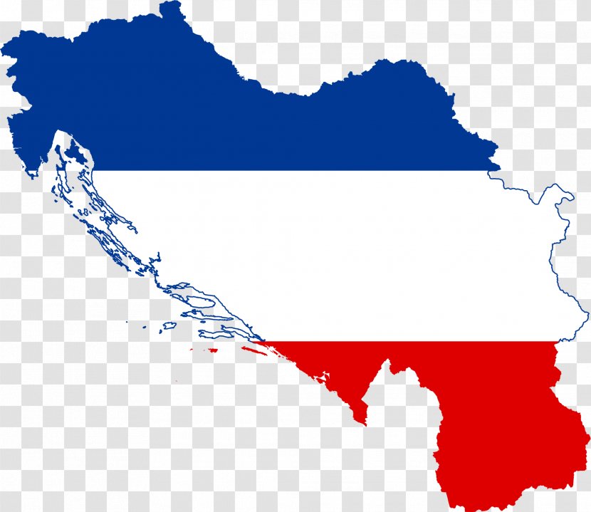 Socialist Federal Republic Of Yugoslavia Breakup Flag Map - Tricolour - Thailand Transparent PNG