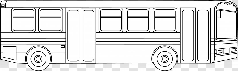Transit Bus Coloring Book School Page - City Cliparts Transparent PNG