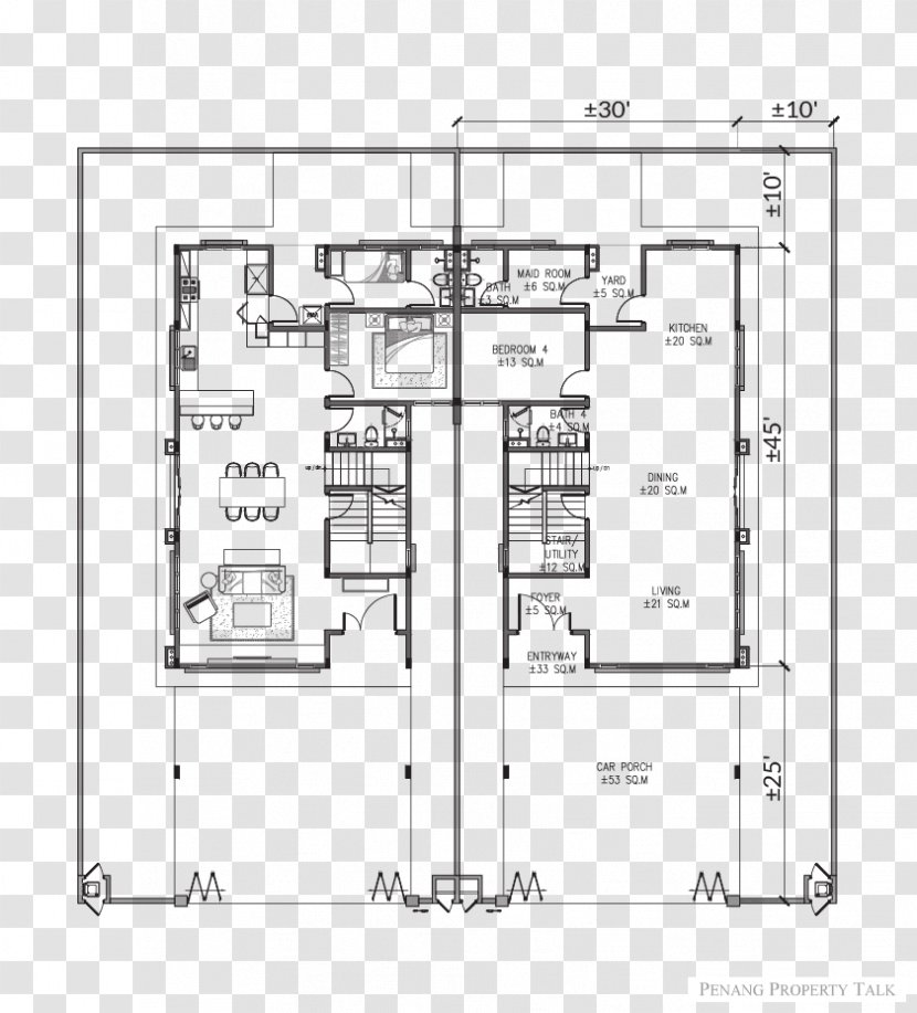 Floor Plan Technical Drawing - Design Transparent PNG