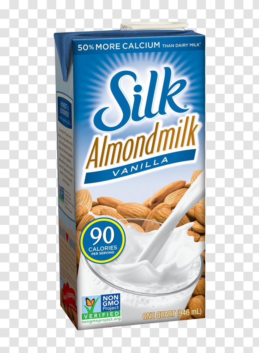 Soy Milk Almond Organic Food Silk Unsweetened Soymilk - Substitute - Carton Transparent PNG
