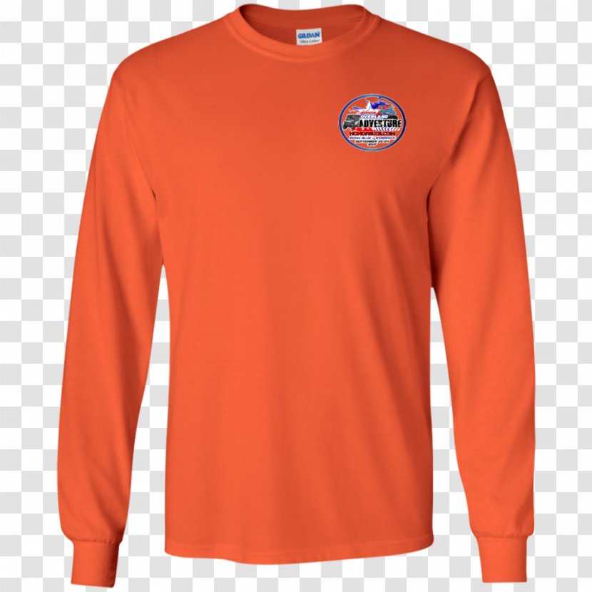 Long-sleeved T-shirt Hoodie - Safety Orange - Tshirt Transparent PNG