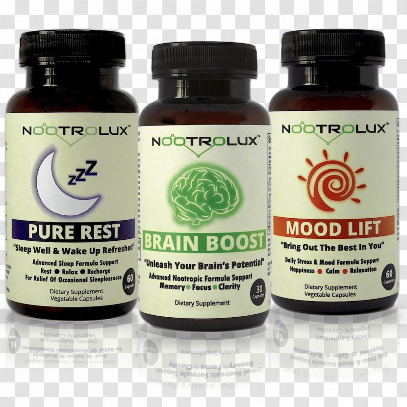 Dietary Supplement Nootropic Brain Product - Sleep - Drifting Bottle Transparent PNG