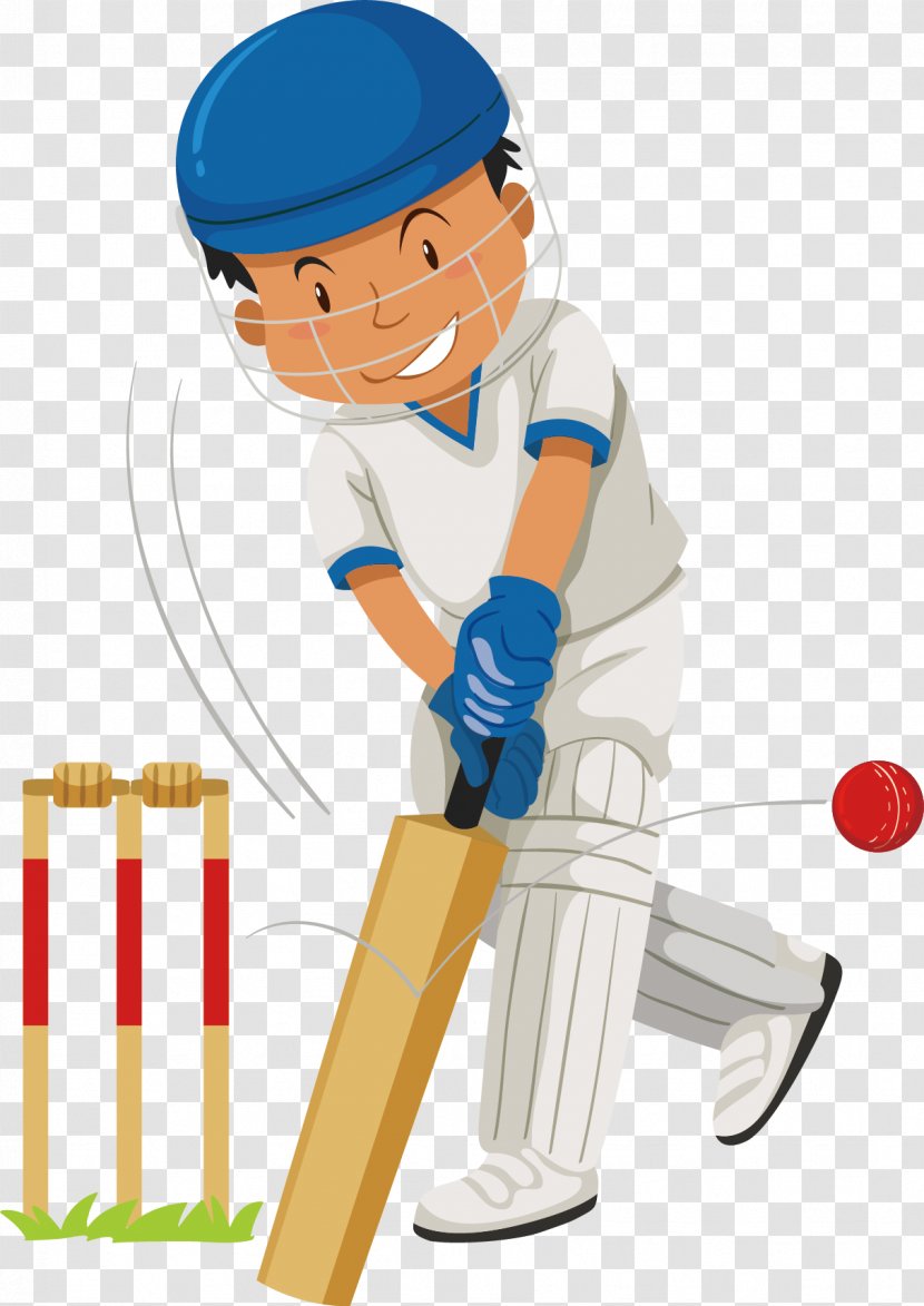 Cricket Ball Baseball Bat-and-ball Games - Blue Hat Transparent PNG