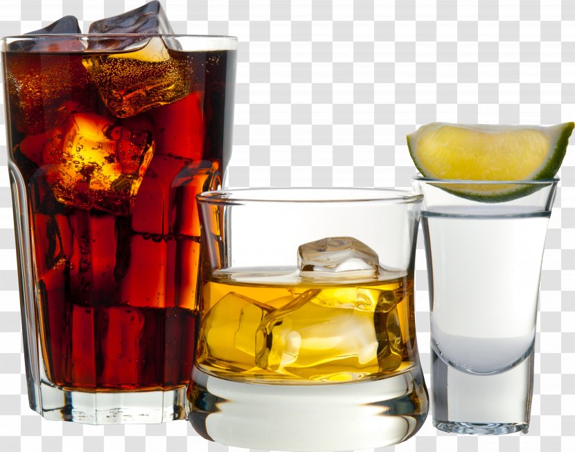 Rum And Coke Cocktail Vodka Fizzy Drinks Alcoholic Drink - Glass Transparent PNG