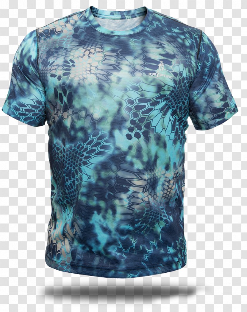 T-shirt Sleeve Camouflage Clothing - Turquoise Transparent PNG
