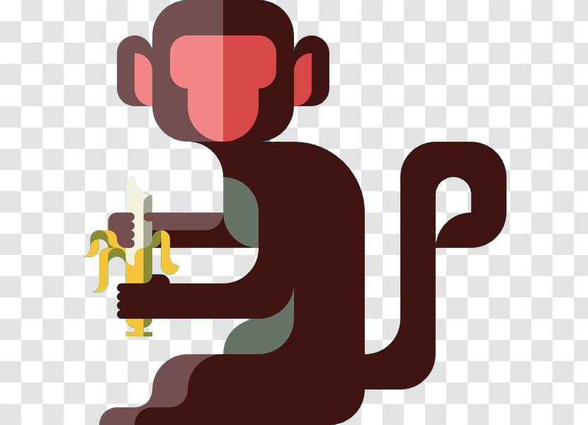 Flat Design Monkey - Human Behavior Transparent PNG