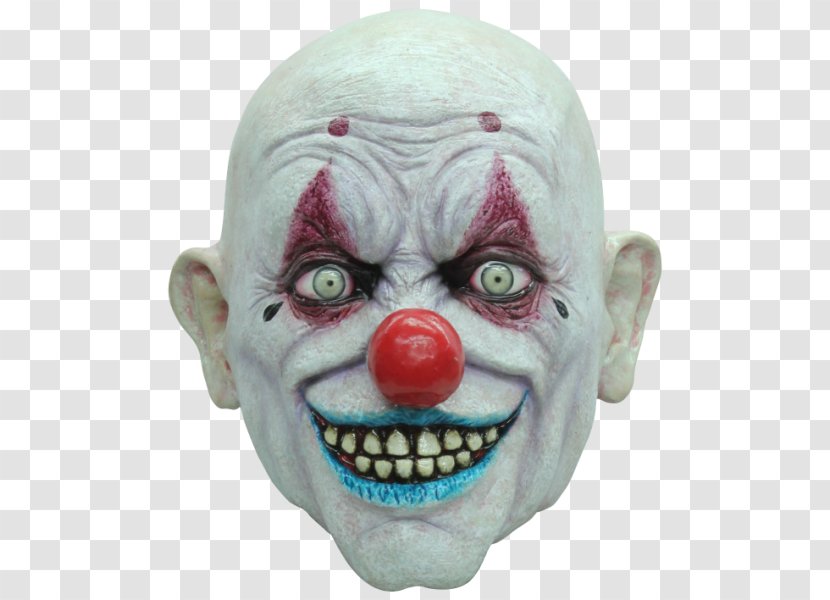 Evil Clown Mask Masquerade Ball It - Clothing Transparent PNG