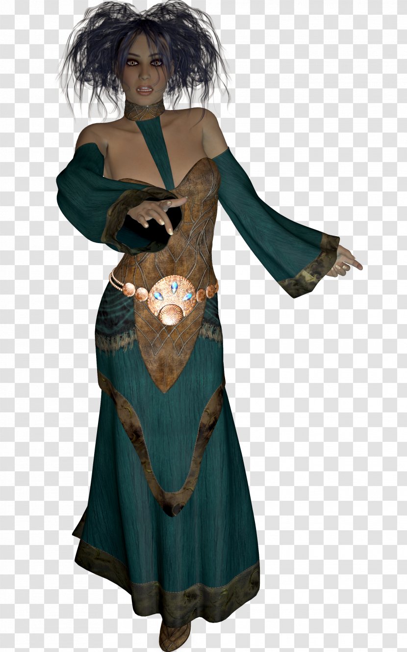 Costume Design Robe Teal - African Woman Transparent PNG
